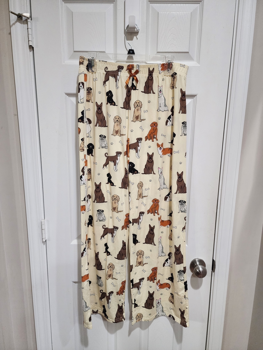 Sophie Sue Women’s XL Yellow Dog Print Pull-on Pajama Lounge Pants